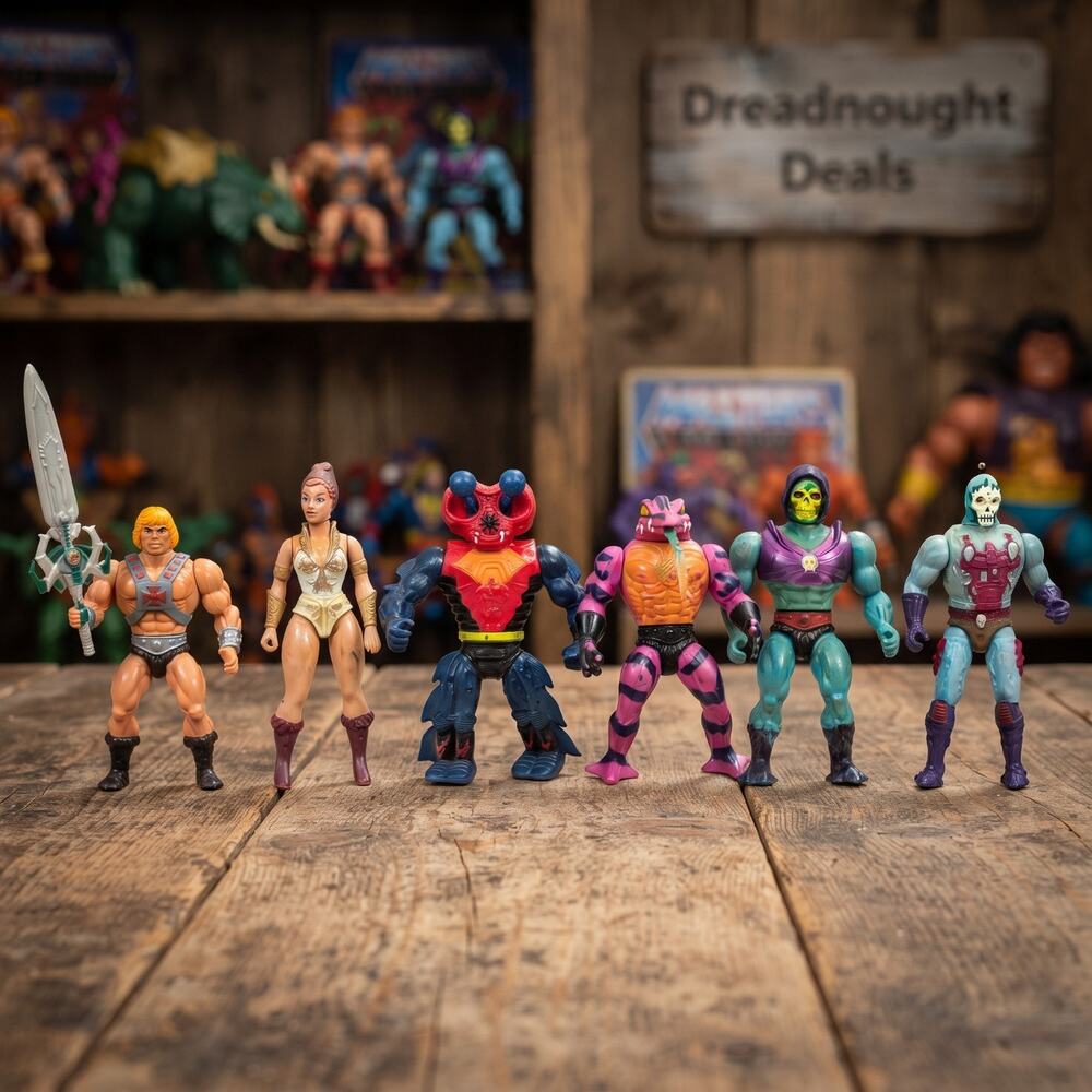 Vintage 1980s Masters of the Universe MOTU Skeletor Lot 6 Figures Sword